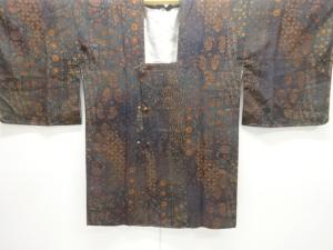 未使用品　花更紗模様道行コート